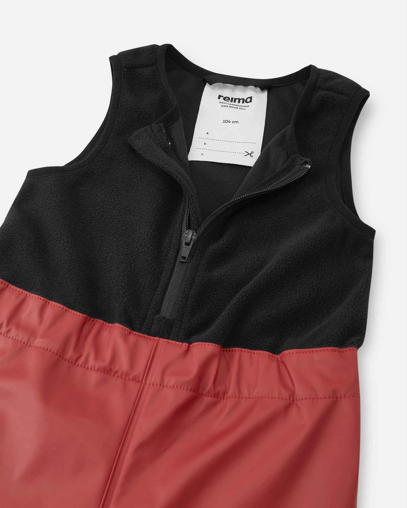 Reima Loiske - Kids' Fleece Lined Rubber Rain Bib