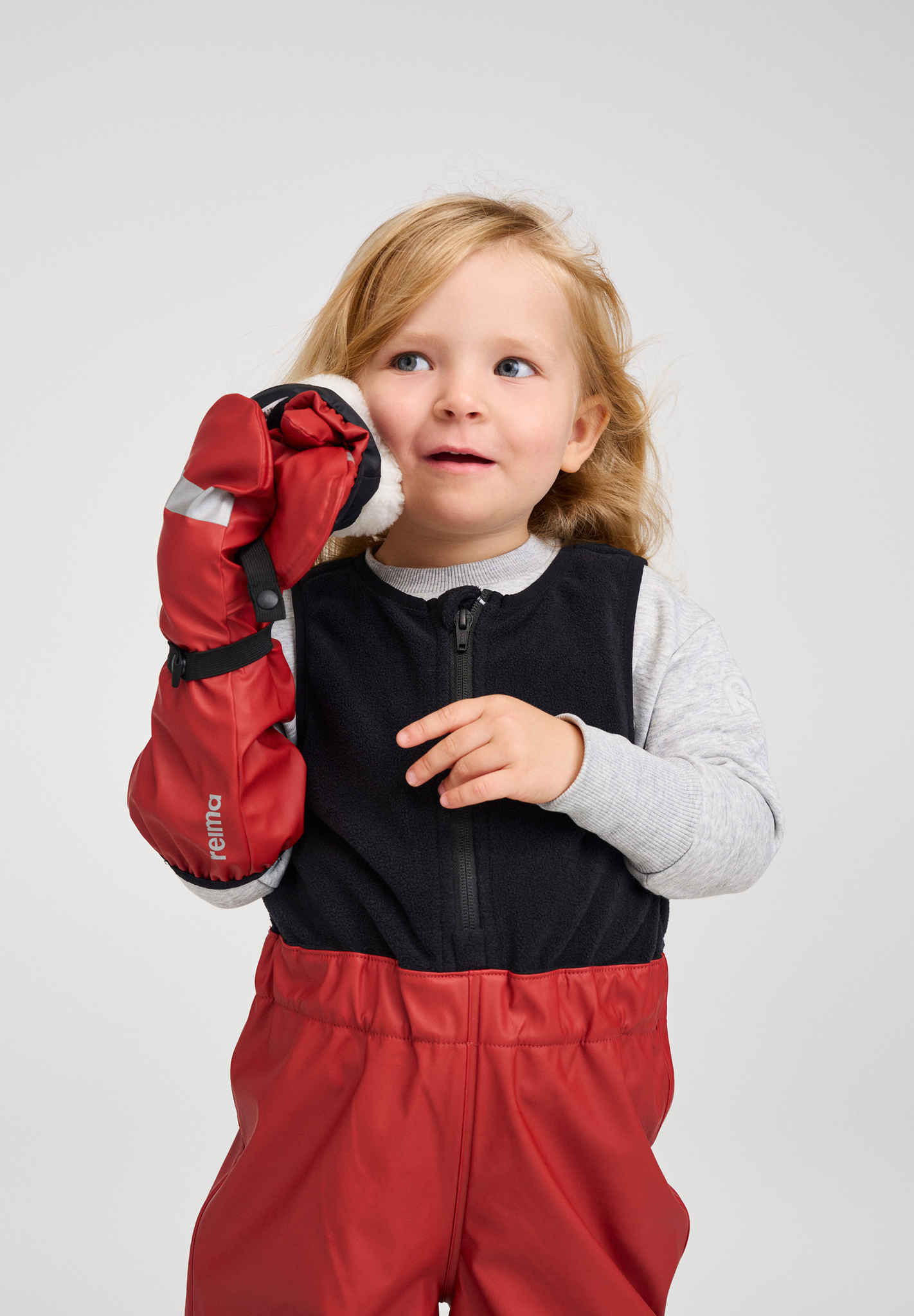 Reima Loska - Kids' Fluffy Wool Lined Rain Mittens